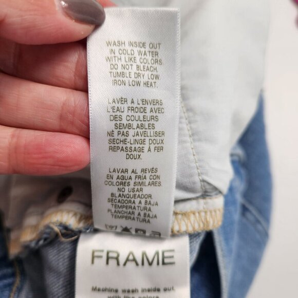FRAME Denim Le Beau Crop Jeans Size 25 in Walden Rock Wash Raw Hem - Picture 13 of 16